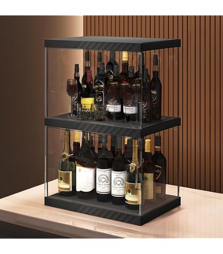ウイスキーラック Amazon.co.jp: yarunchuangdingウイスキー 棚 酒棚 ディスプレイ